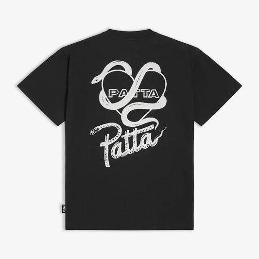 PATTA | PATTA SNAKE HEART T-SHIRT { BLACK