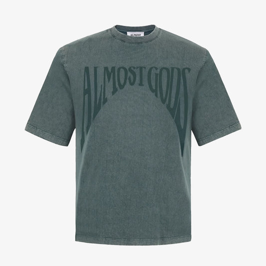 ALMOST GODS | STONEWASHED GOTHIC RELAXED TEE { PINE